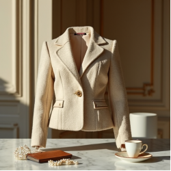 Women's Short Tweed Blazer