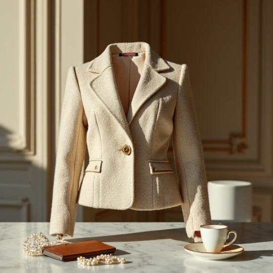 Women's Short Tweed Blazer