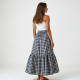 Women's Tiered Checkered Skirt