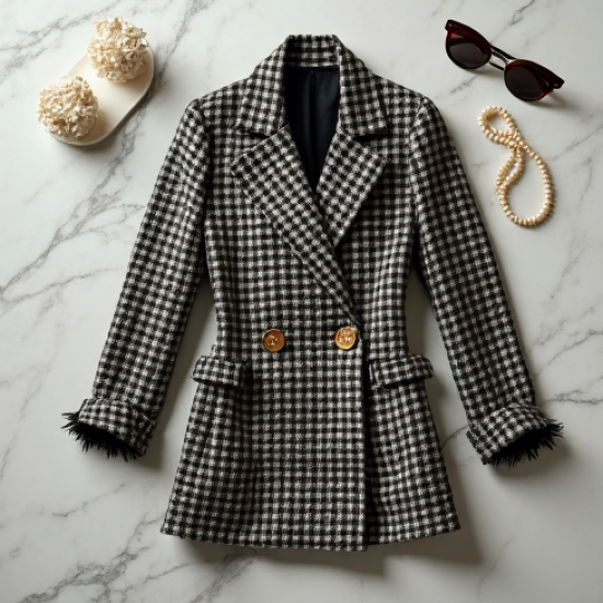 Women's Tweed Blazer & Skirt Set
