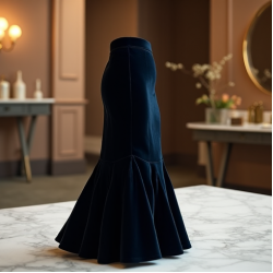 Women's Pleated Trumpet Skirt