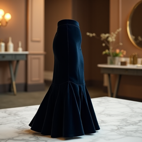 Women's Pleated Trumpet Skirt