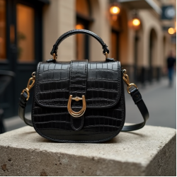 Women's Croc-Embossed Saddle