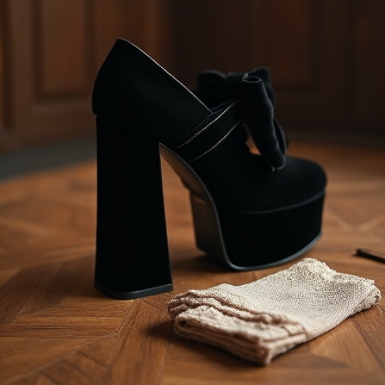 Women's Bow Detail Platform Mary Jane