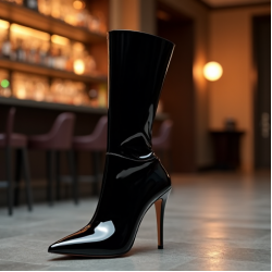 Women's High-Shine Sock Boot