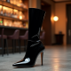 Women's High-Shine Sock Boot