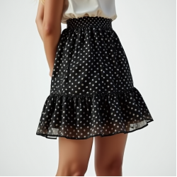 Women's Micro Polka Mini Skirt