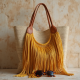 Women's Fringe Raffia Bag