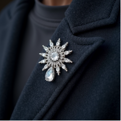 Women's Crystal Brooch Set