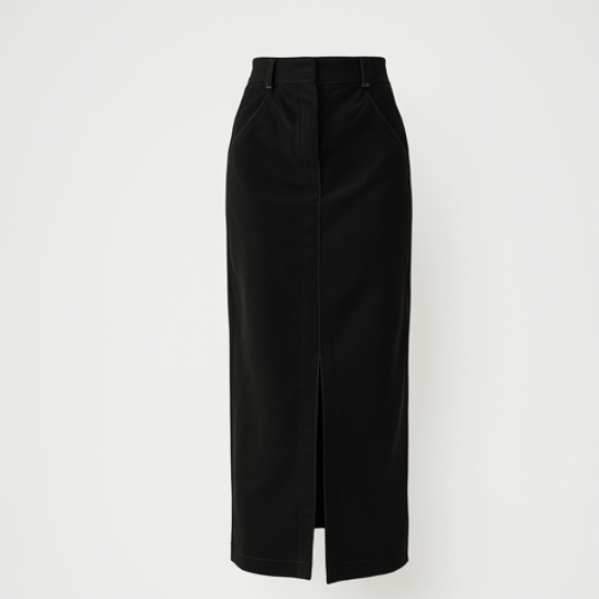 Women's Soft High Waist Straight Skirt