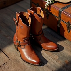 Women's Buckle Strap Western Boot