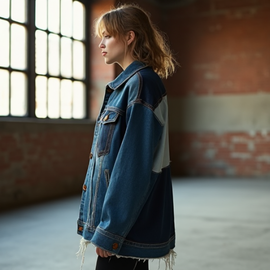 Women's Distressed Patchwork Jacket