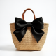 Women's Bow Raffia Bag