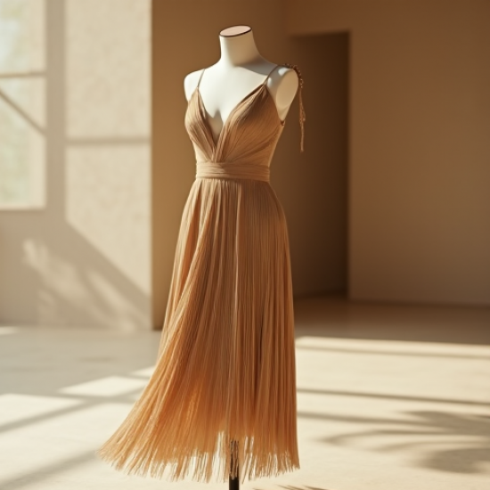 Women's Flowing Fringe Hem Dress