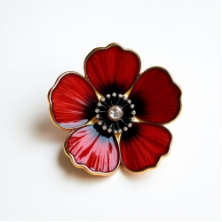 Women's Floral Enamel Brooch