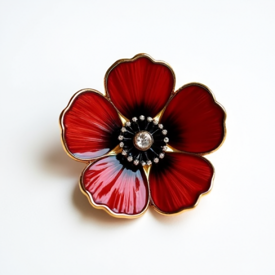 Women's Floral Enamel Brooch