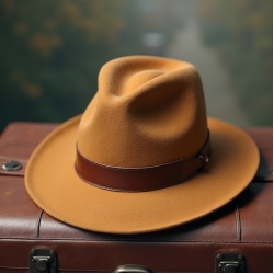 Women's Feather Accent Wide Brim