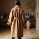 Women's Dramatic Lapel Wool Coat - Classic Edition