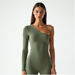 Women's One Shoulder Ribbed Top