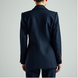 Women's Gold-Button Power Suit Jacket