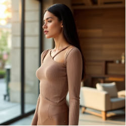 Women's Side Slit Cut-Out Top