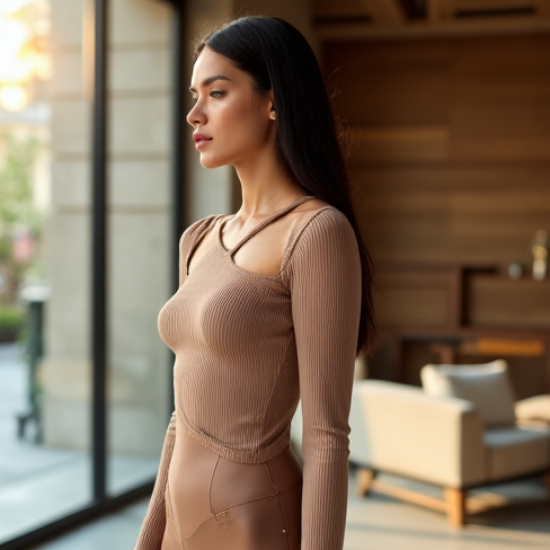 Women's Side Slit Cut-Out Top