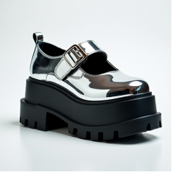 Women's Metallic Platform Mary Jane