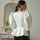 Women's Volume Sleeve Peplum Top