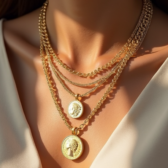 Women's Multi-Layer Coin Necklace