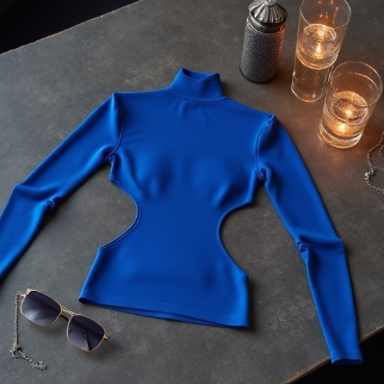 Women's Underbust Cut-Out Blouse