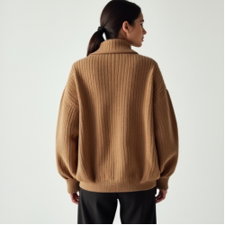 Women's Exaggerated Shoulder Cardigan Coat