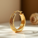 Women's Textured Gold Hoops