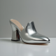 Women's Metallic Sculptural Kitten Heel