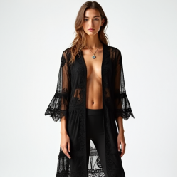 Women's Lace Mesh Duster