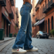 Women's Low Rise Flare Jeans