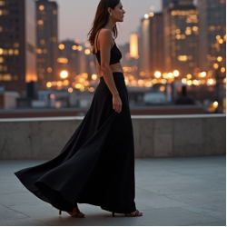 Women's Side-Slit Dramatic Skirt