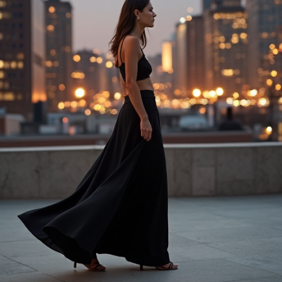 Women's Side-Slit Dramatic Skirt