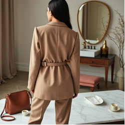 Women's Belted Structured Jacket