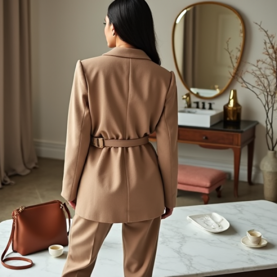 Women's Belted Structured Jacket