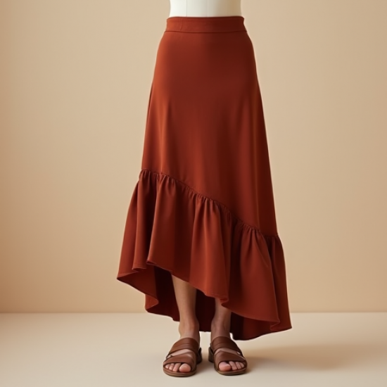 Women's Asymmetric Ruffle Skirt