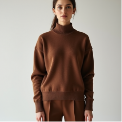Women's Mocha Knit Pullover Top