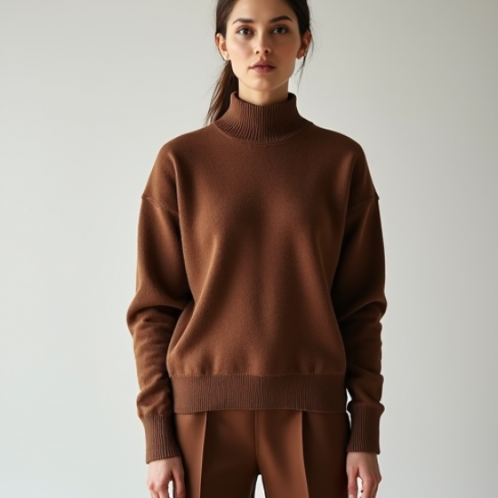 Women's Mocha Knit Pullover Top