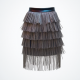Women's Metallic Fringe Mini Skirt