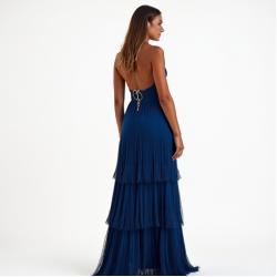 Women's Fringe Accent Halter Dress