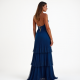 Women's Fringe Accent Halter Dress