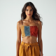 Women's Patchwork Crop Top