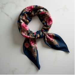 Women's Floral Silk Scarf