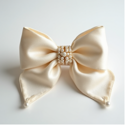 Women's Pearl Hair Bow Clip