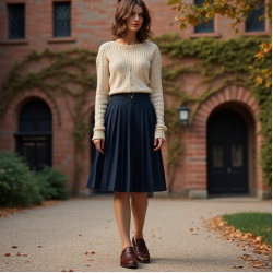 Women's Schoolgirl Pleated Culottes