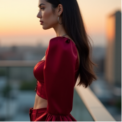 Women's Bishop Sleeve Mini Top